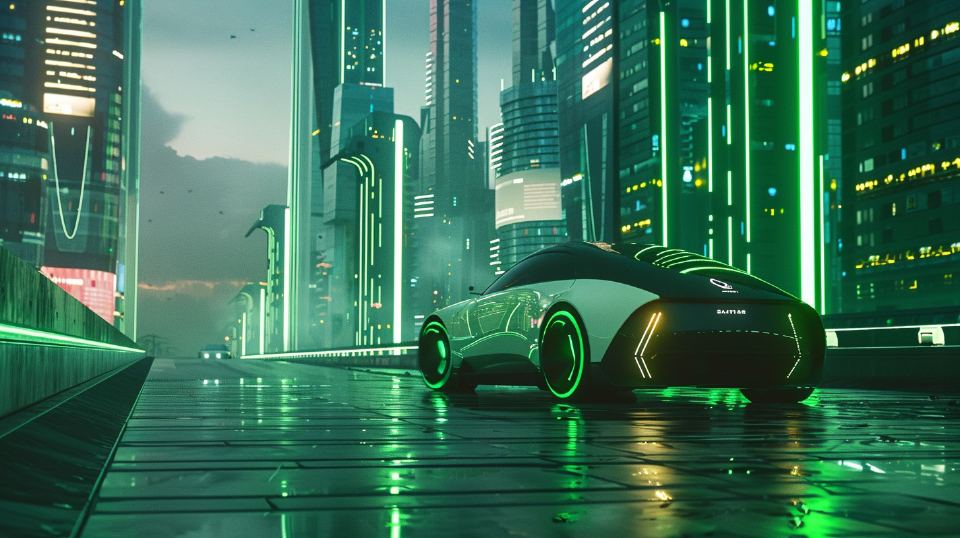 Elektroauto in der Stadt