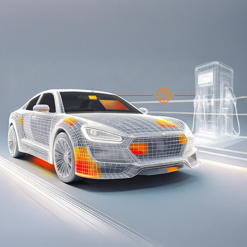 HEATMAP-ATTACK25 Vernetztes Auto mit Ladestation