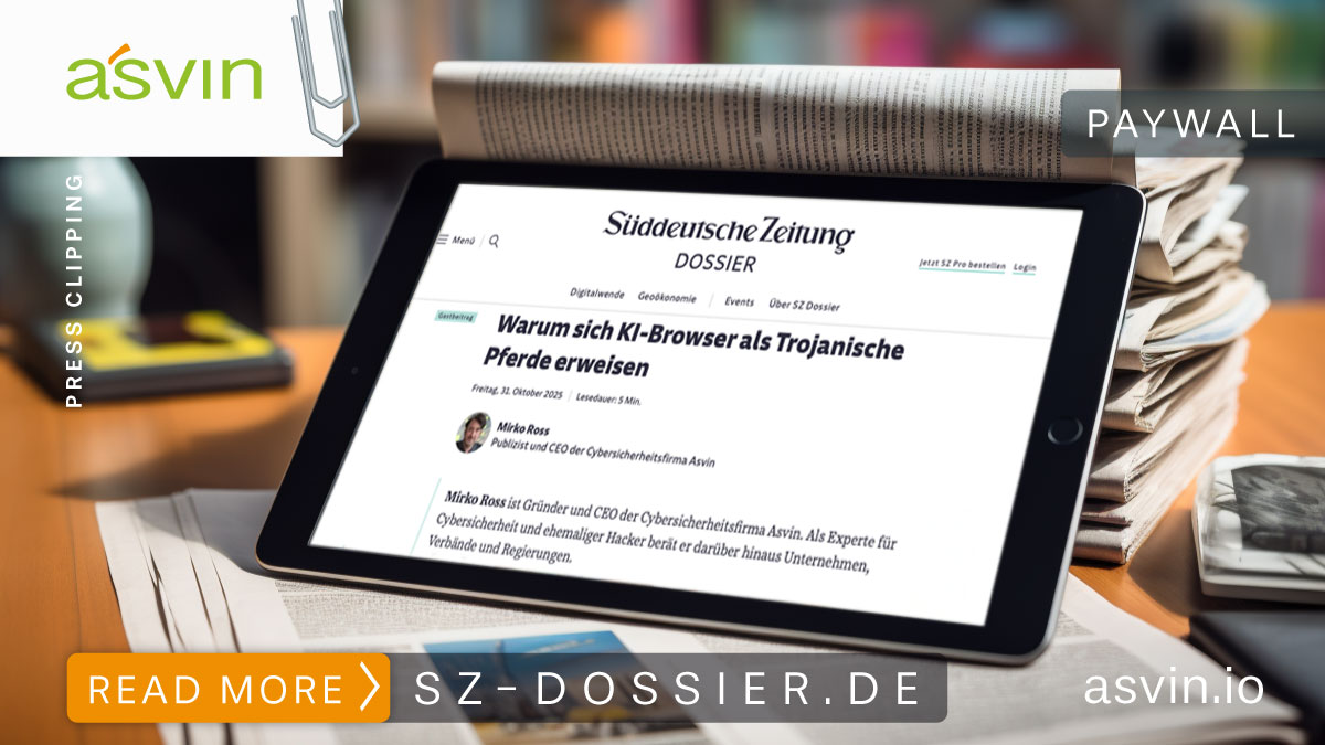 SZ Dossier - Mirko Ross on dangers of AI browsers
