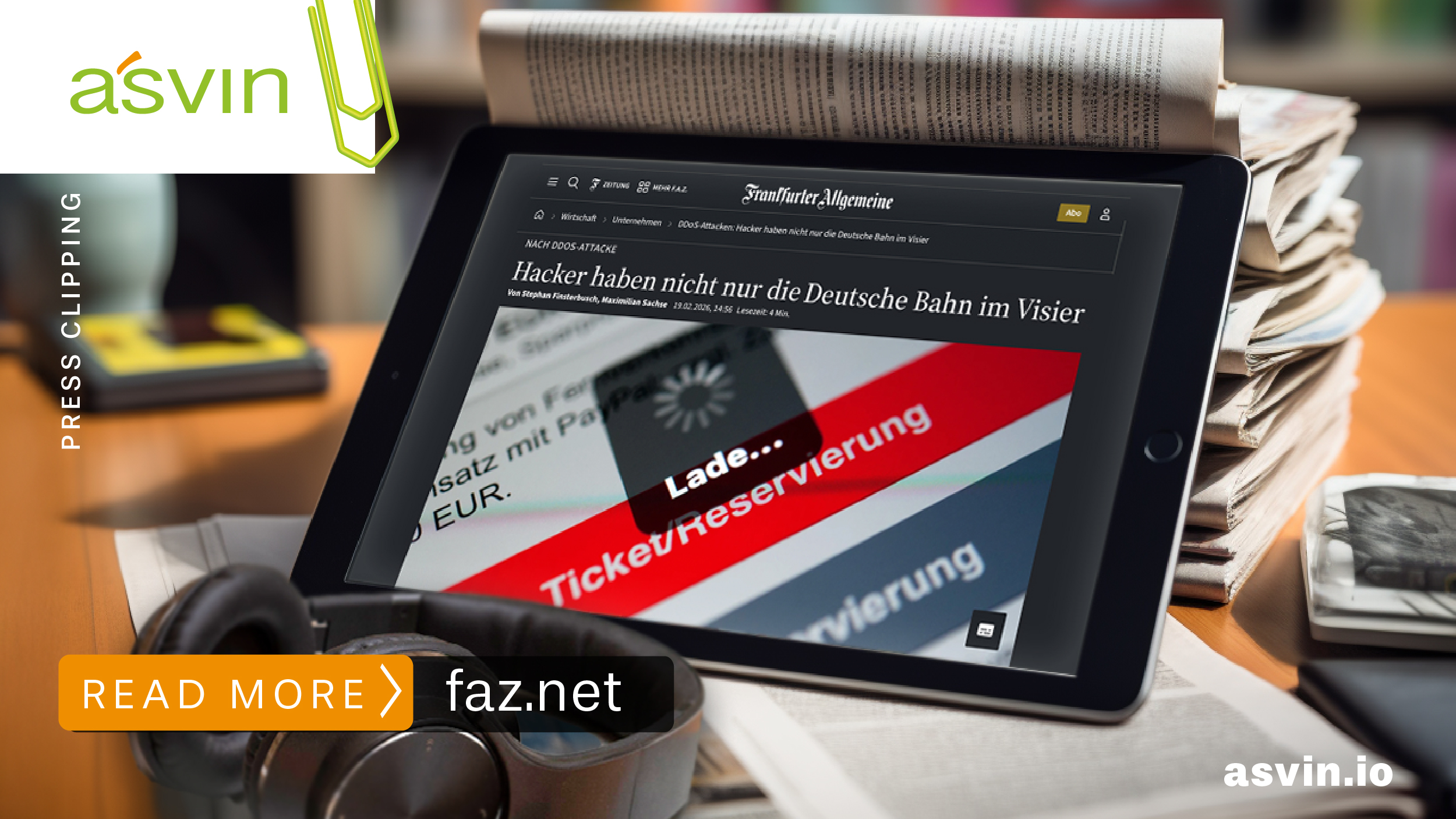 PressClipping_FAZ-Bahn_0226_PR-CLIPPING DDoS Attack on Deutsche Bahn - Mirko Ross in Interview with FAZ