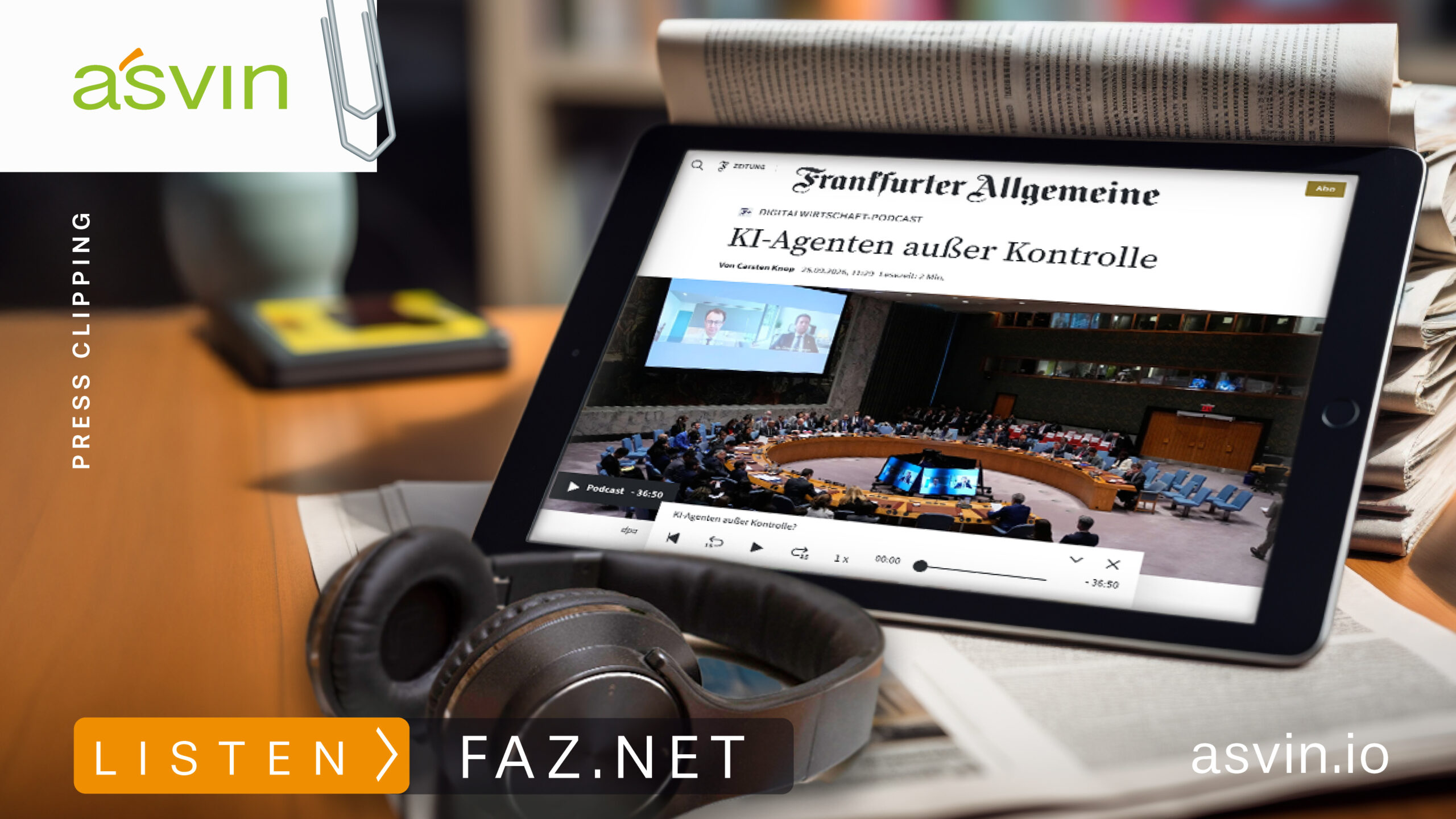F.A.Z.-Podcast mit Mirko Ross zum Thema „Außer Kontrolle geratene KI“