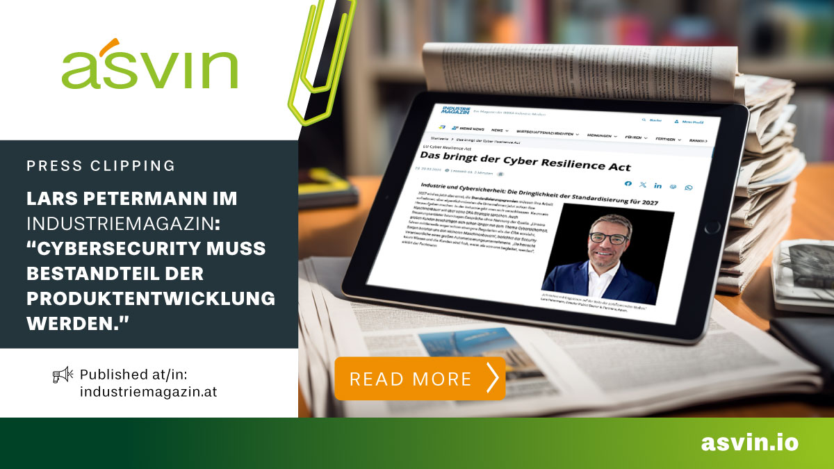 Beitrag von Lars Petermann zum Cyber Resilience Act im Industriemagazin