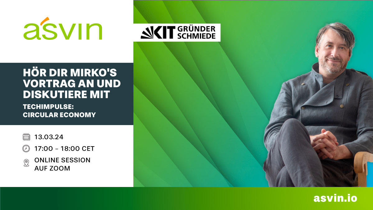 Talk mit Mirko Ross beiTECHimpuse: Circular Economy hosted by KIT Gründerschmiede