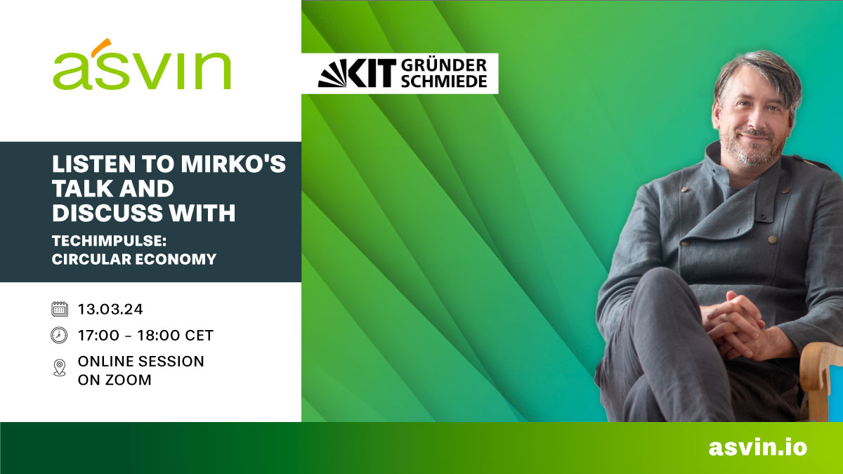 Talk with Mirko Ross at TECHimpuse: Circular Economy by KIT Gründerschmiede